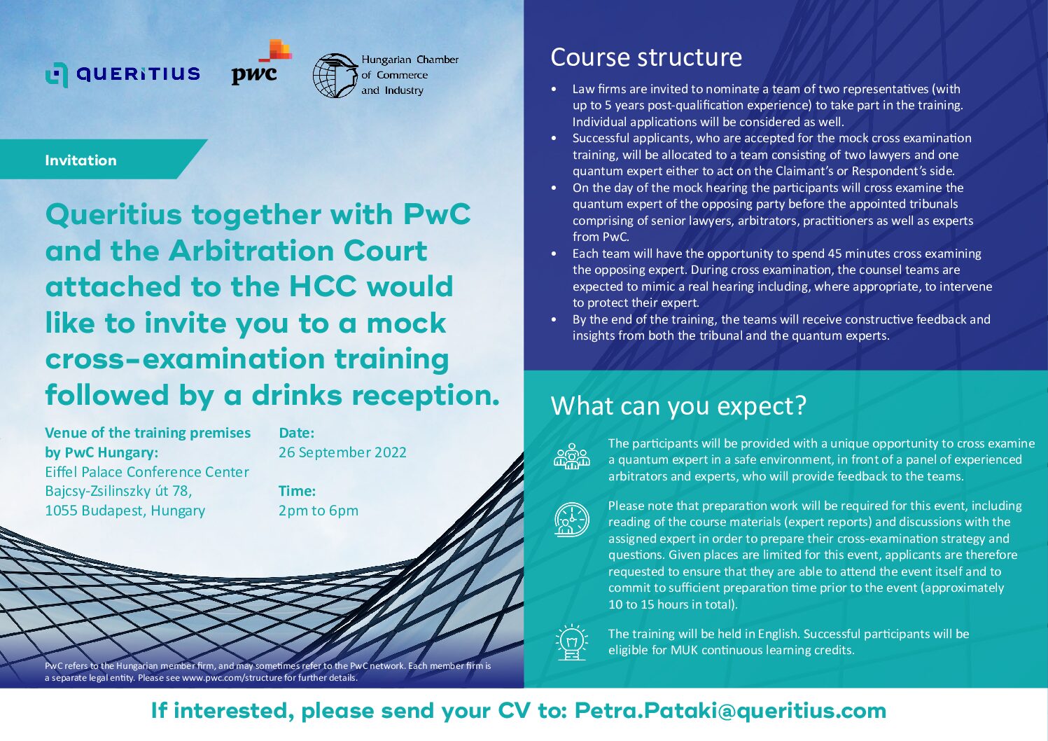 Join our mock cross examination training Queritius